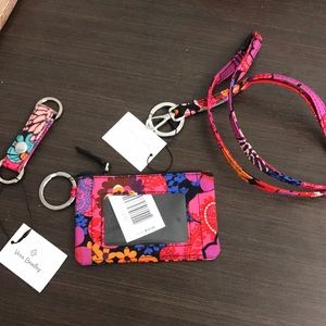 Vera Bradley ID holder and keychains! NWT